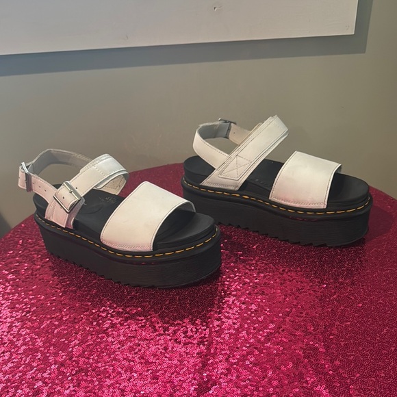 Dr. Martens Black and White Platform Sandals - Picture 2 of 8